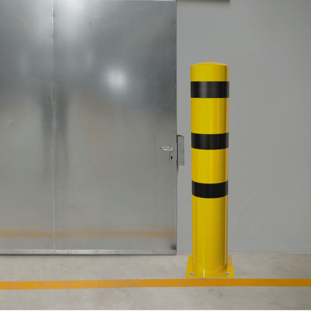 Rampaal Ø273 mm | Geel-zwart | Op voetplaat