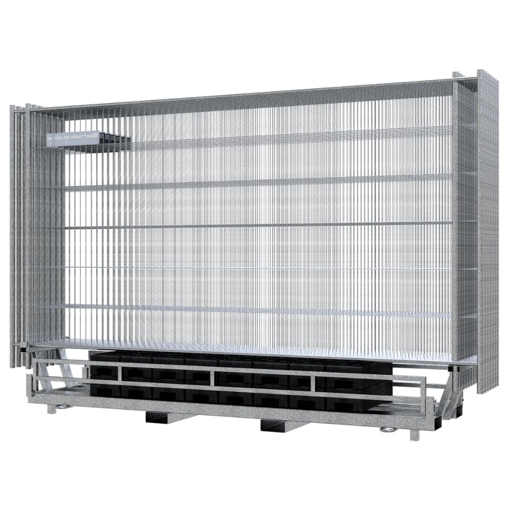 Set 15x bouwhek Profi-P | Inclusief stalen opslagcontainer en 15 voeten