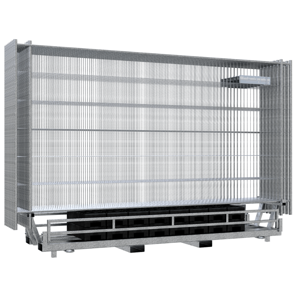 Set 15x bouwhek Profi | Inclusief stalen opslagcontainer en 15 voeten