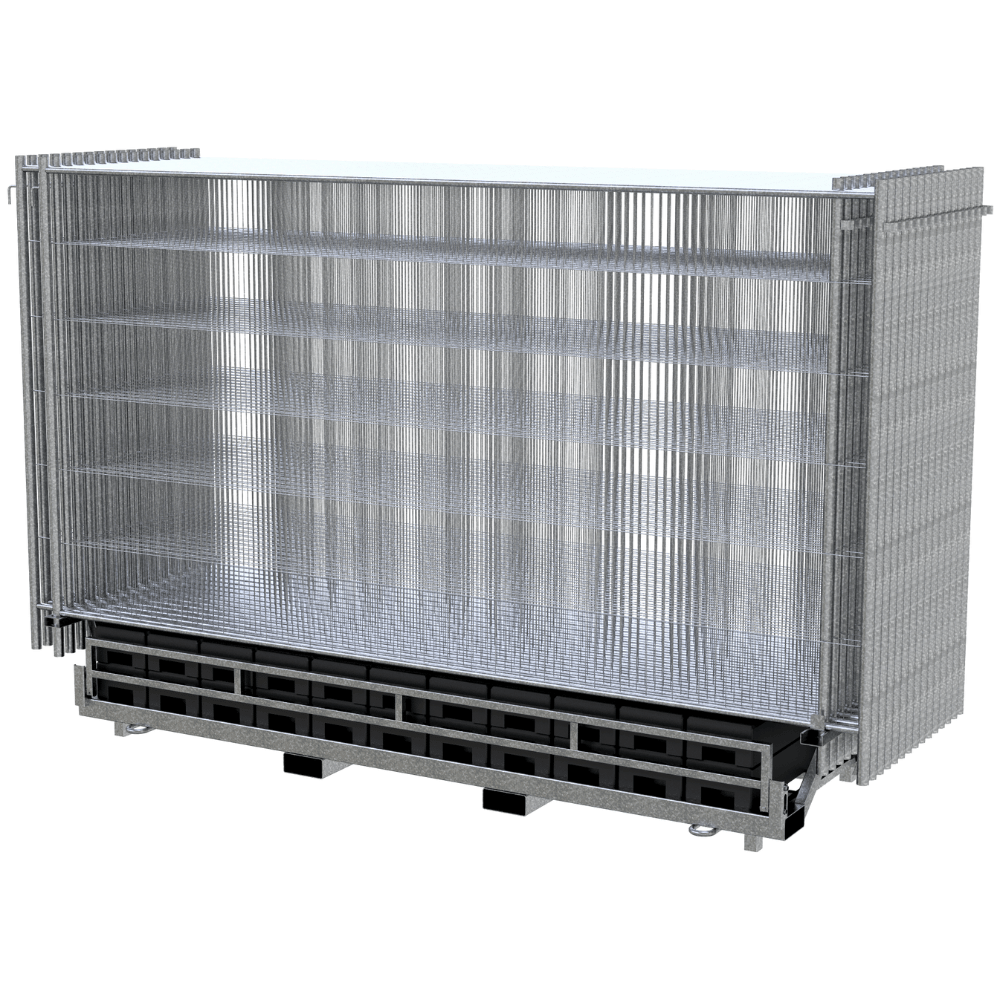 Set 30x bouwhek Profi-P | Inclusief stalen opslagcontainer en 30 voeten