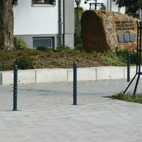 Trottoirpaal | Ø76 mm met ringen | Montage- en kleuropties