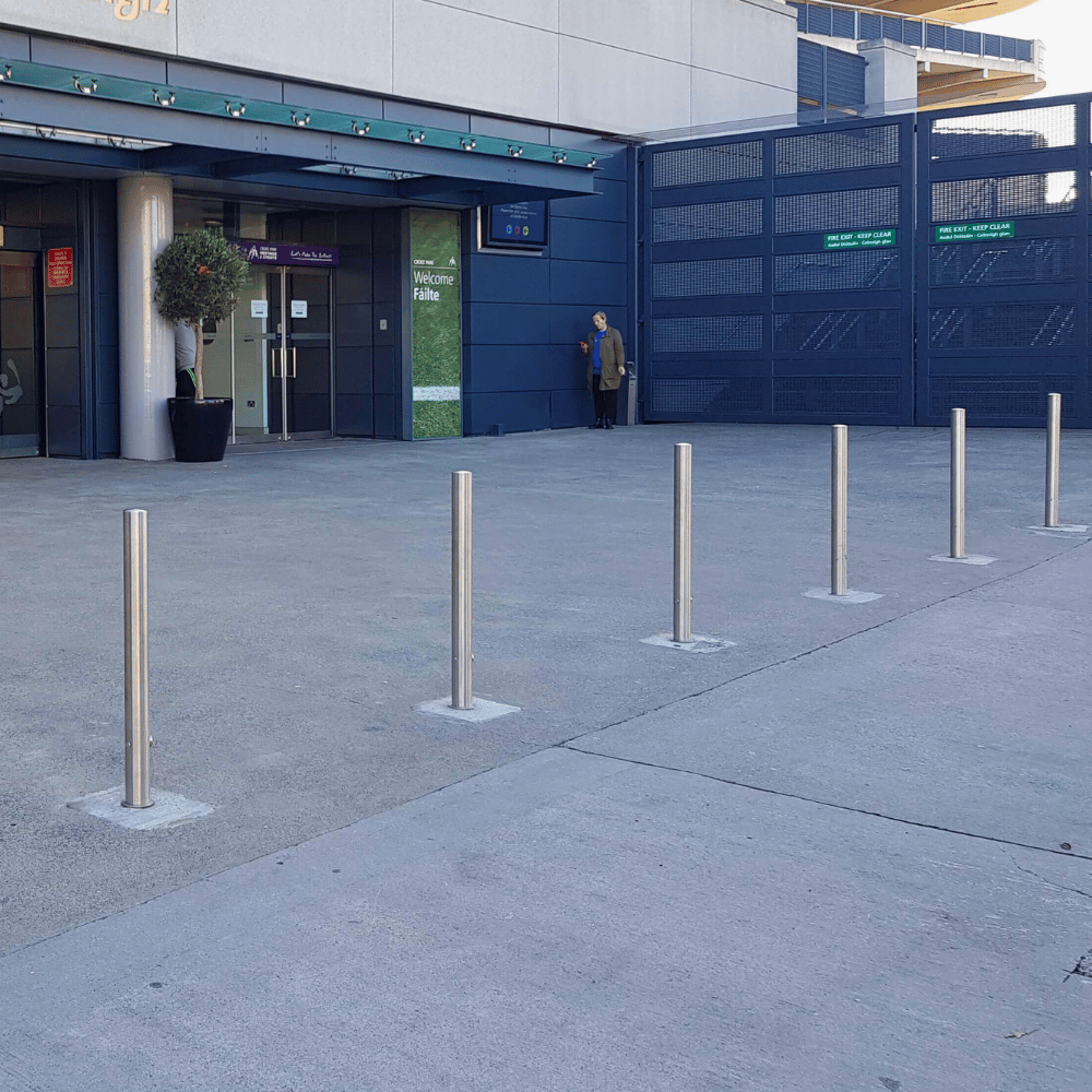 Uitneembare afzetpaal RVS | Ø76 x 900 mm | Met slot opties