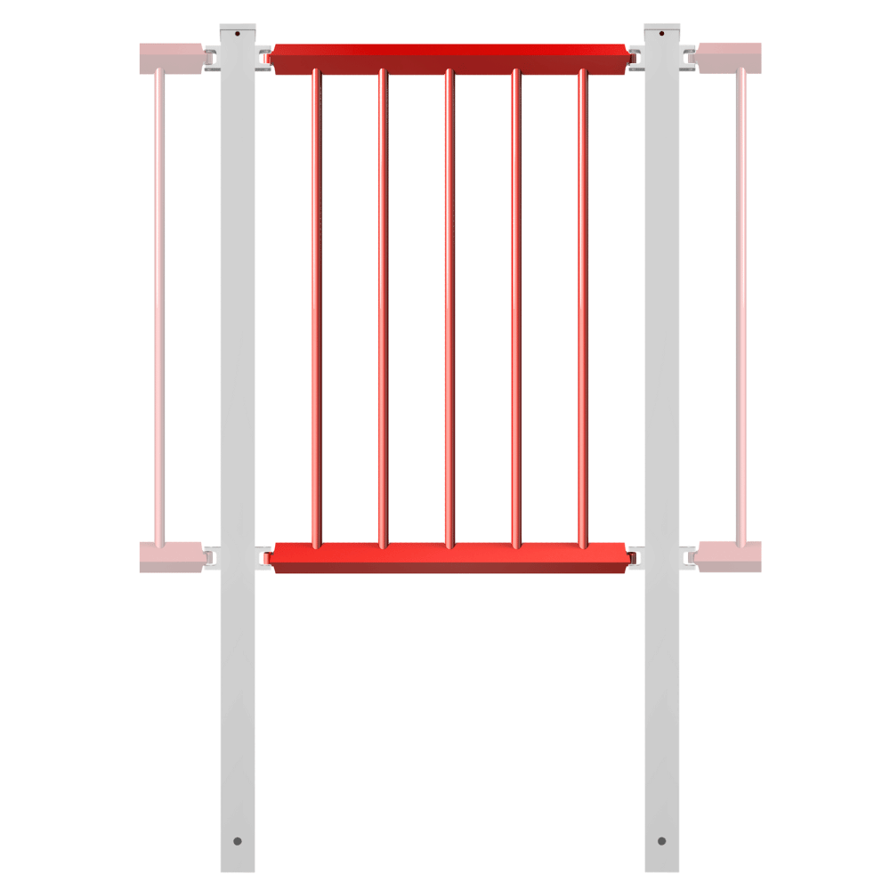 Veiligheidsrailing 60x60 mm | Voor betonverankering | Modulair systeem