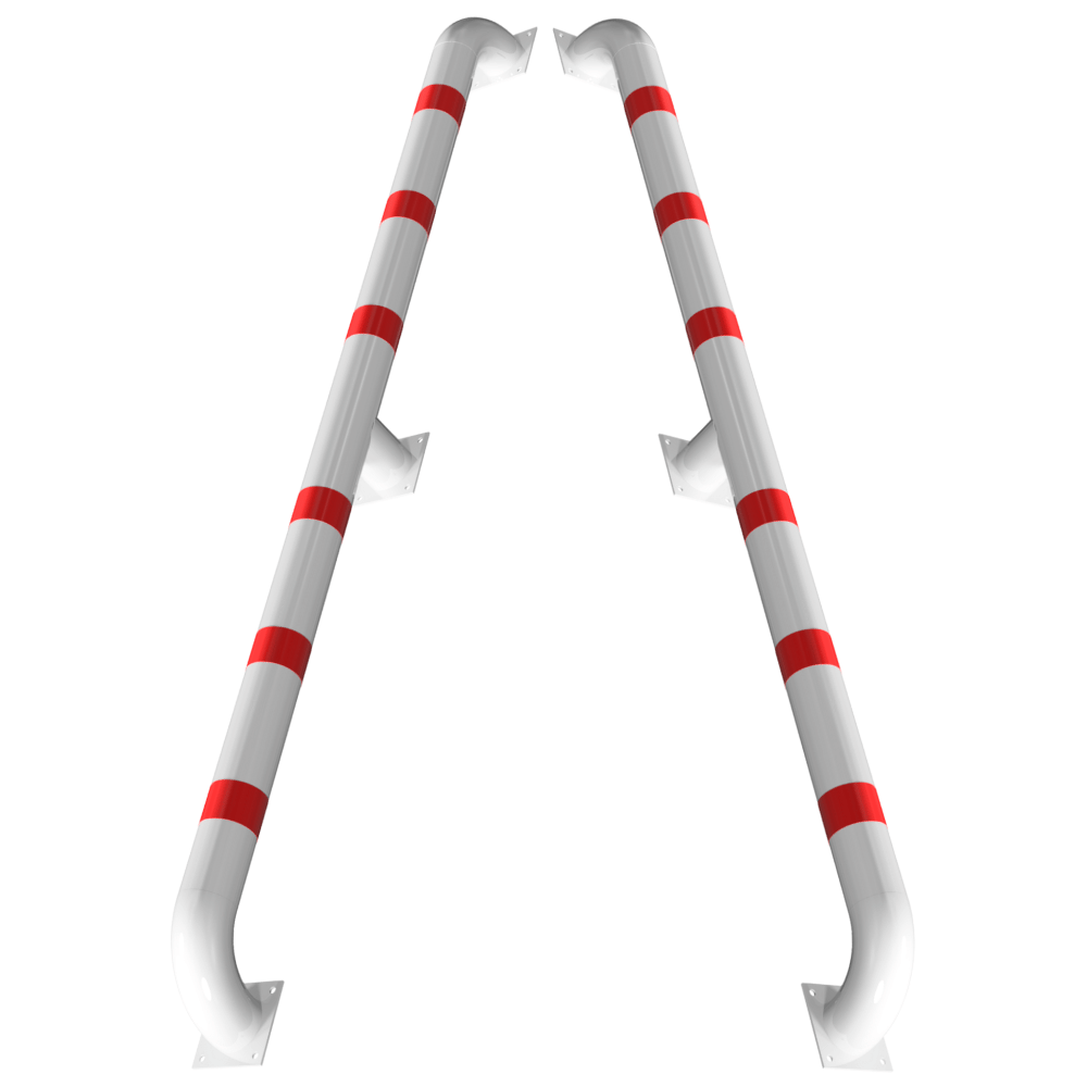 Wieldwinger Ø152 mm | Wit-rood | Op voetplaat | Recht