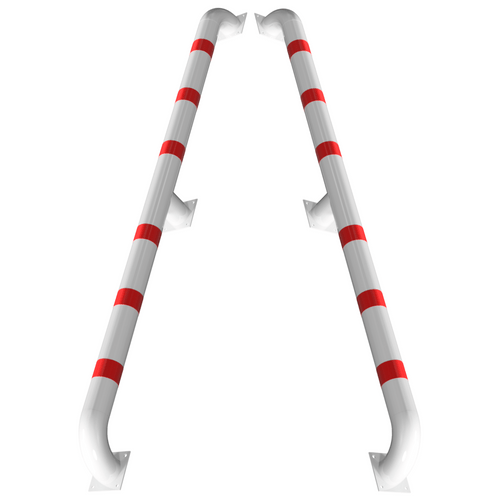 Wieldwinger Ø152 mm | Wit-rood | Op voetplaat | Recht