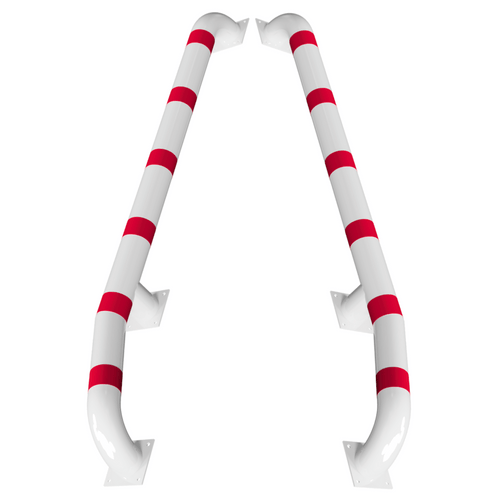 Wieldwinger Ø152 mm | Wit-rood | Op voetplaat | Met knik