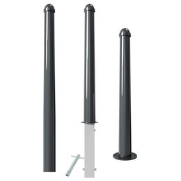 Design afzetpaal Ø102 mm met helmkop en montageopties