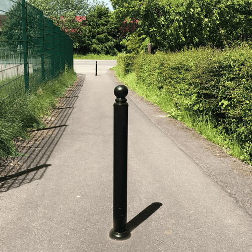 Afzetpaal design | Ø82 mm met bolkop | Montage- en kleuropties