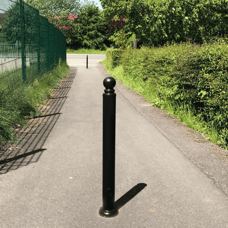 Trottoirpaal | Ø82 mm met bolkop | Montage- en kleuropties