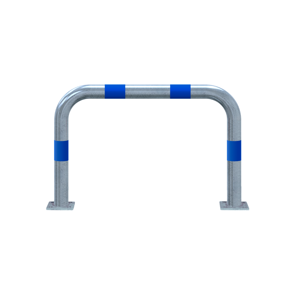 Aanrijdbeveiliging beugel Ø76 mm | Verzinkt-blauw | Laadpaal bescherming
