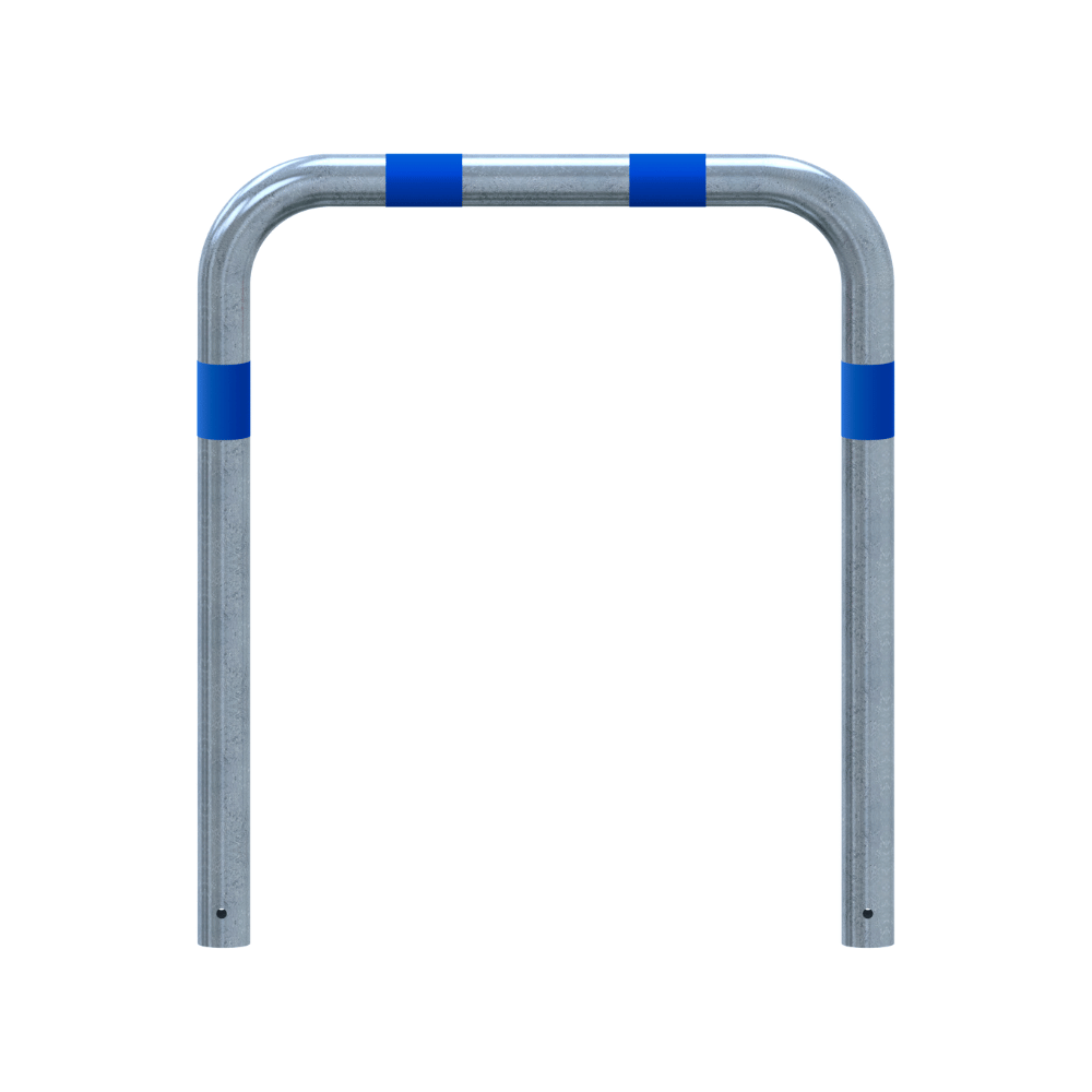 Aanrijdbeveiliging beugel Ø76 mm | Verzinkt-blauw | Laadpaal bescherming