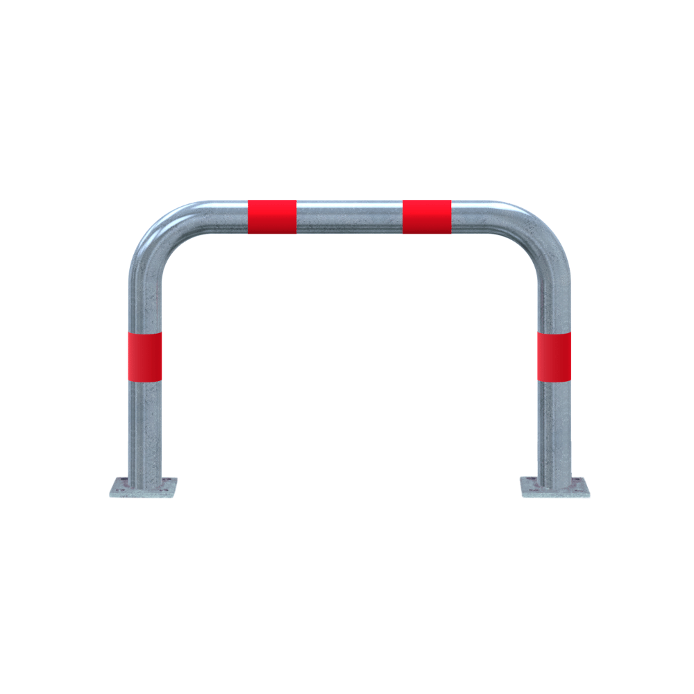 Aanrijdbeveiliging beugel Ø76 mm | Verzinkt-rood | Laadpaal bescherming