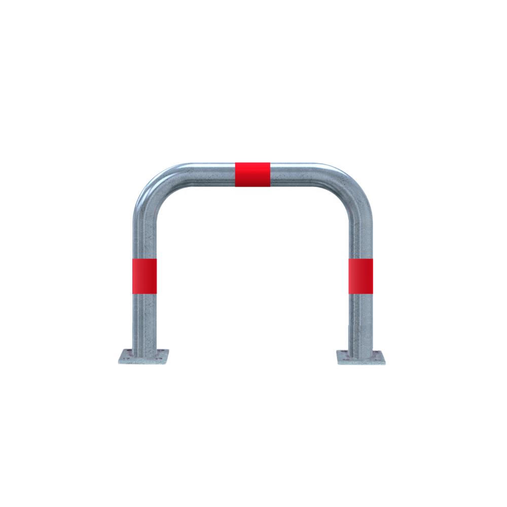 Aanrijdbeveiliging beugel Ø76 mm | Verzinkt-rood | Laadpaal bescherming
