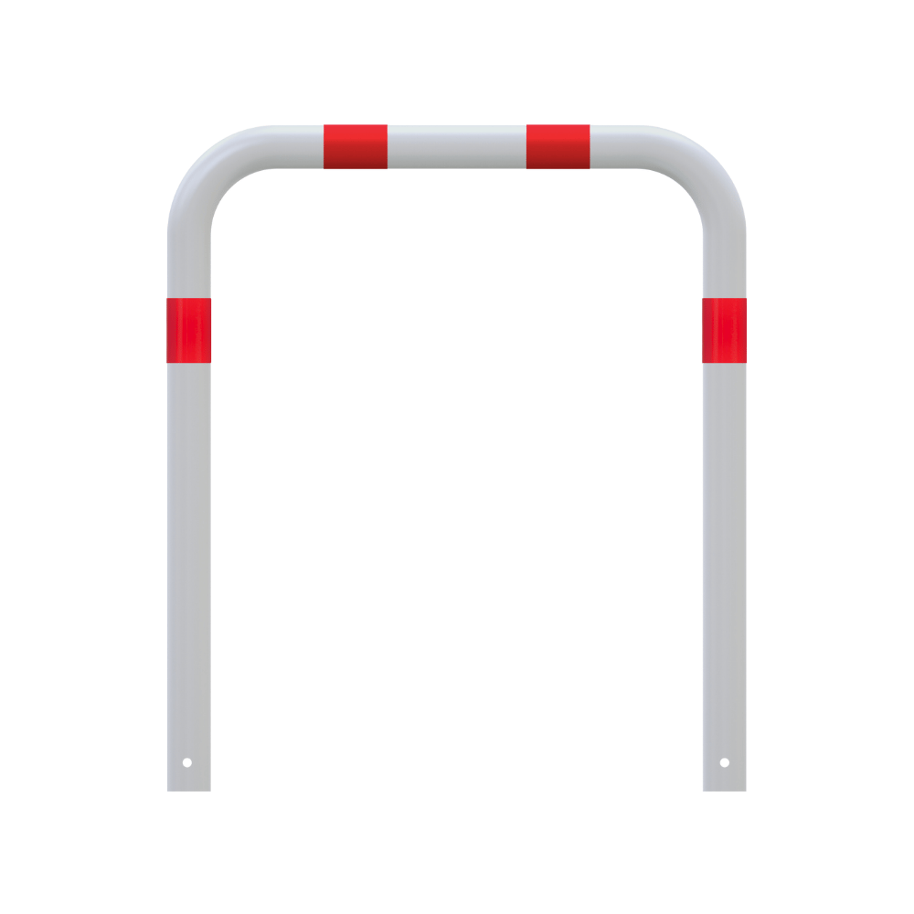 Aanrijdbeveiliging beugel Ø76 mm | Wit-rood | Laadpaal bescherming