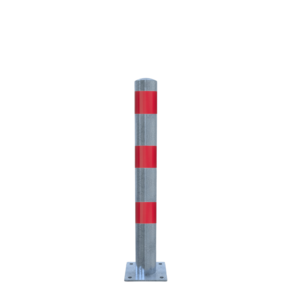 Aanrijdbeveiliging paal Ø76-102 mm | Verzinkt-rood | Laadpaal bescherming