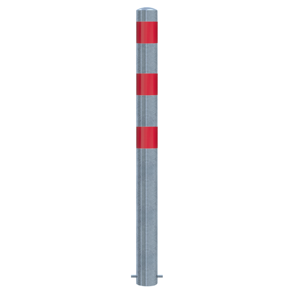 Aanrijdbeveiliging paal Ø76-102 mm | Verzinkt-rood | Laadpaal bescherming