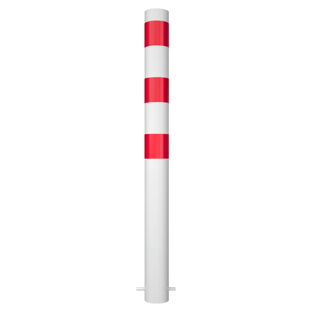 Aanrijdbeveiliging paal Ø76-102 mm | Wit-rood | Laadpaal bescherming