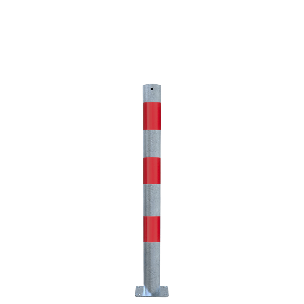 Aanrijdbeveiliging paal Ø76-102 mm | Verzinkt-rood | Laadpaal bescherming