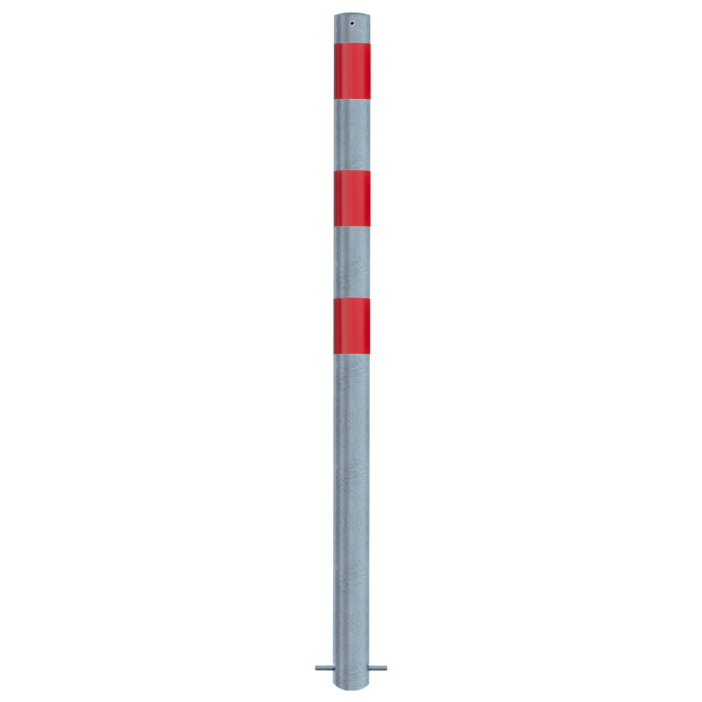 Aanrijdbeveiliging paal Ø76-102 mm | Verzinkt-rood | Laadpaal bescherming