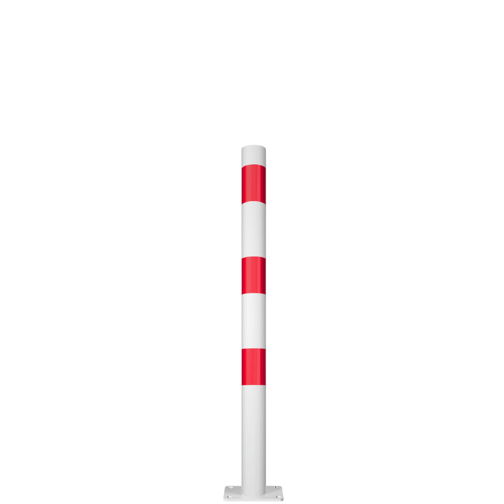 Aanrijdbeveiliging paal Ø76-102 mm | Wit-rood | Laadpaal bescherming