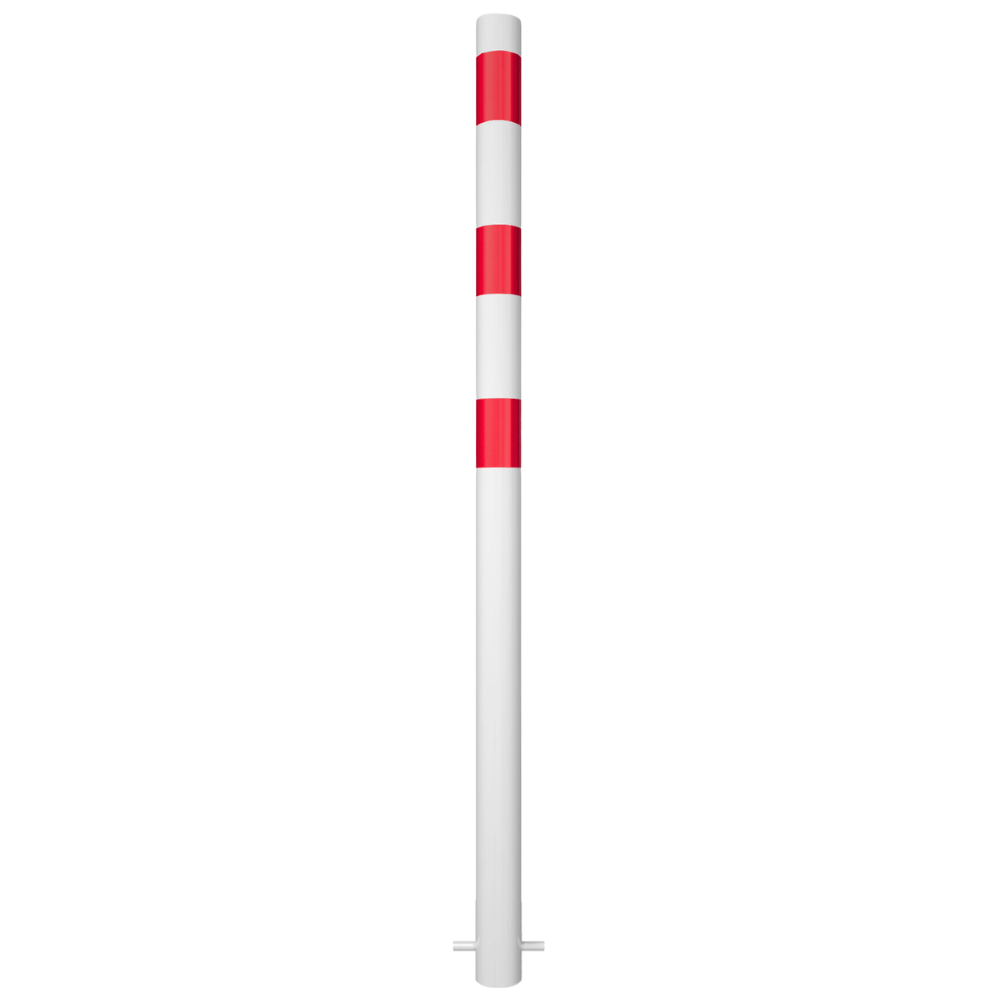 Aanrijdbeveiliging paal Ø76-102 mm | Wit-rood | Laadpaal bescherming