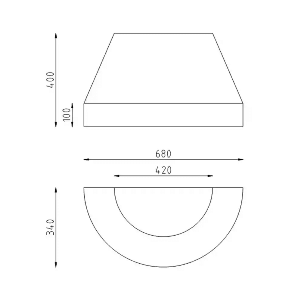 Afzetblok beton | 150 kg met hijspunt | Optie geel of wit