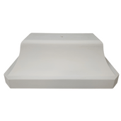 Grijs betonnen afzetblok van 330 kg met hijspunt, strak design.