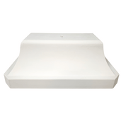 Wit betonnen afzetblok van 330 kg met hijspunt, strak design.
