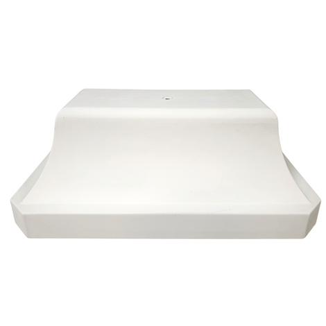 Wit betonnen afzetblok van 330 kg met hijspunt, strak design.