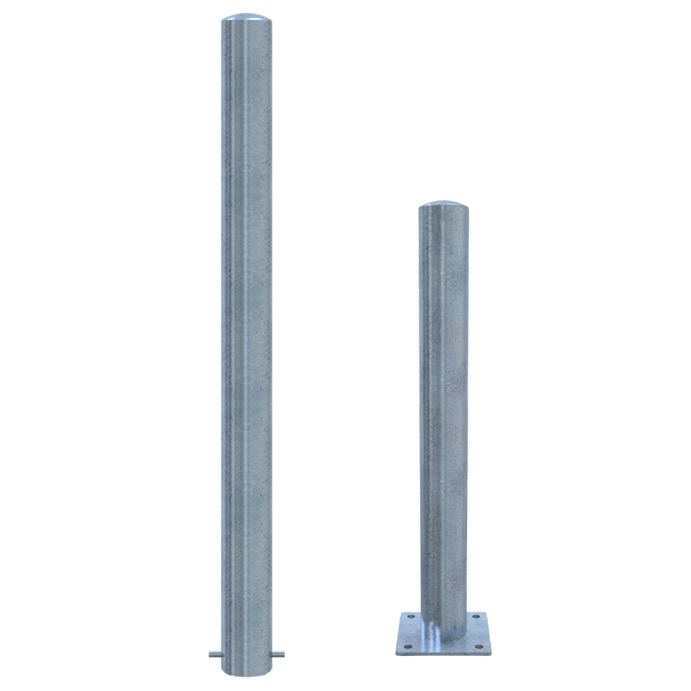 Afzetpaal Ø102 mm | Verzinkt staal | Voor verankering in beton of op voetplaat