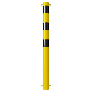 Afzetpaal Ø89 mm | Geel-zwart | Voor verankering in beton of op voetplaat