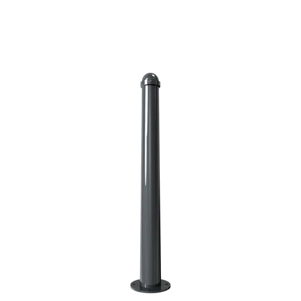 Afzetpaal design | Ø102 mm met helm kop | Montage- en kleuropties