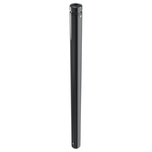 Zwarte afzetpaal, Ø82 mm, met vlakke kop, voor vaste betonverankering.
