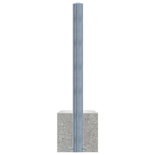 Afzetpaal met betonvoet | Verzinkt staal | Ø60 - 102 mm