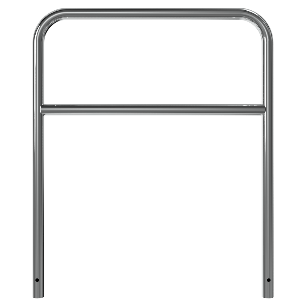 RVS beschermbeugel Ø48 mm | Voor verankering in beton | Met tussenbuis