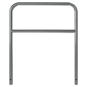 RVS beschermbeugel Ø48 mm, 1000x1200 mm, met tussenbuis, voor betonverankering.