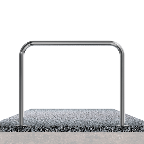 RVS beschermbeugel Ø48 mm | Op voetplaat | Zonder tussenbuis