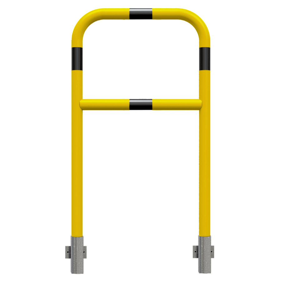 Beschermbeugel Ø48 mm | Geel-zwart | Voor muurbevestiging