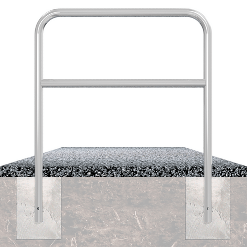 Beschermbeugel Ø48 mm | Verzinkt staal | Voor verankering in beton | Met tussenbuis