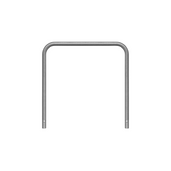 Verzinkt stalen beschermbeugel, Ø48 mm, 1000x1000 mm, voor betonverankering.