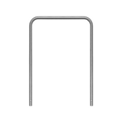Verzinkt stalen beschermbeugel Ø48 mm, 1000x1400 mm, voor betonverankering, zonder tussenbuis.