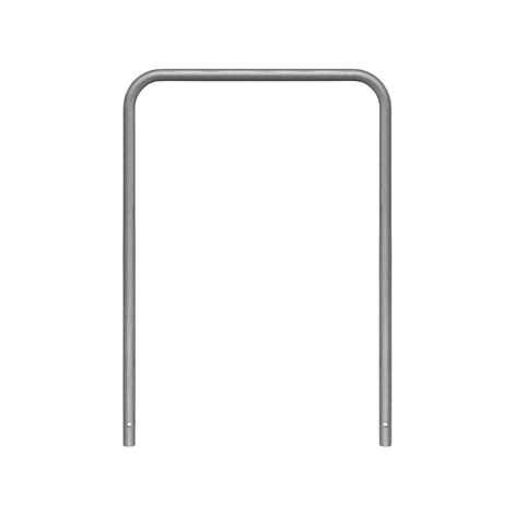 Verzinkt stalen beschermbeugel Ø48 mm, 1000x1400 mm, voor betonverankering, zonder tussenbuis.