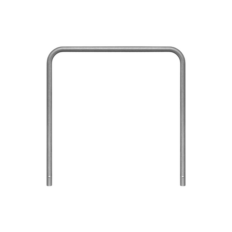 Verzinkt stalen beschermbeugel Ø48 mm, 1200x1200 mm, voor betonverankering, zonder tussenbuis.