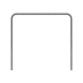 Verzinkt stalen beschermbeugel Ø48 mm, 1500x1400 mm, voor betonverankering.