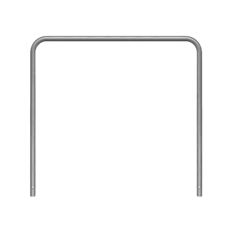 Verzinkt stalen beschermbeugel Ø48 mm, 1500x1400 mm, voor betonverankering.