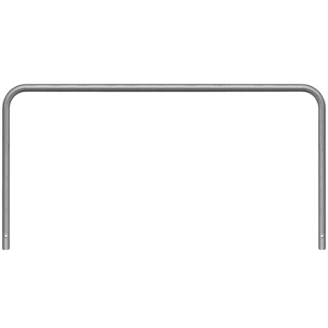 Verzinkt stalen beschermbeugel Ø48 mm, 2000x1000 mm, voor betonverankering.