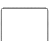 Verzinkt stalen beschermbeugel Ø48 mm, 2000x1400 mm, voor betonverankering.