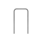 Verzinkt stalen beschermbeugel Ø48 mm, 700x1200 mm, voor betonverankering, zonder tussenbuis.