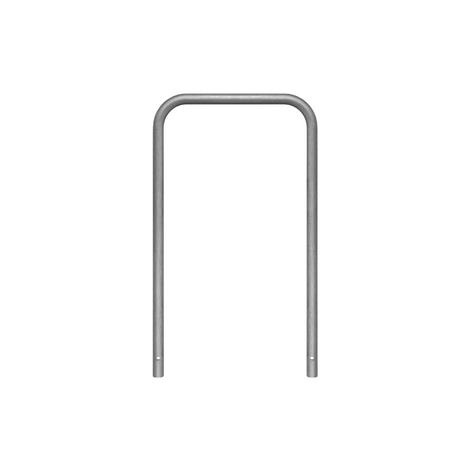 Verzinkt stalen beschermbeugel Ø48 mm, 700x1200 mm, voor betonverankering, zonder tussenbuis.