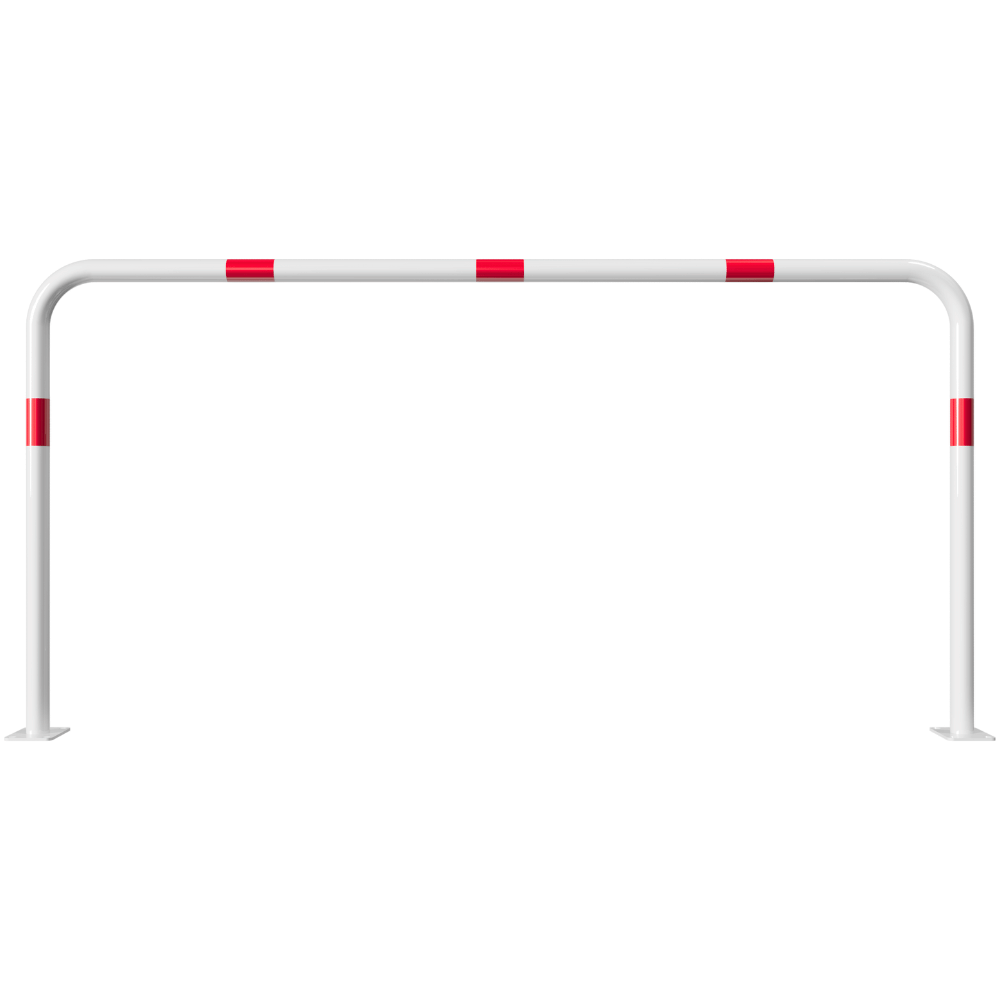 Beschermbeugel Ø48 mm | Wit-rood | Op voetplaat | Zonder tussenbuis